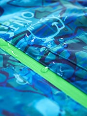 Navy Graffiti Waterproof Warm Padded Coat (3mths-7yrs) - Image 6 of 8