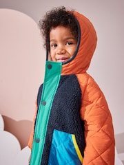 Multi Quilted Borg Fleece Lined Coat (3mths-7yrs) - Image 5 of 10