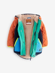 Multi Quilted Borg Fleece Lined Coat (3mths-7yrs) - Image 8 of 10