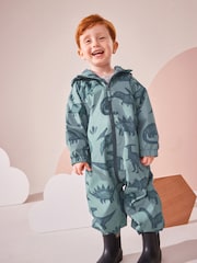 Grey Waterproof Fleece Lined Puddlesuit (3mths-7yrs) - Image 1 of 7