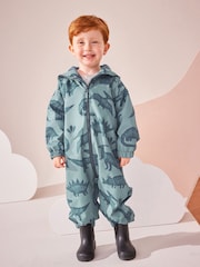 Grey Waterproof Fleece Lined Puddlesuit (3mths-7yrs) - Image 2 of 7