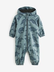 Grey Waterproof Fleece Lined Puddlesuit (3mths-7yrs) - Image 4 of 7