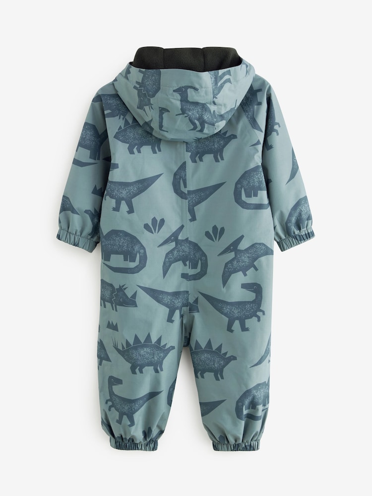 Grey Waterproof Fleece Lined Puddlesuit (3mths-7yrs) - Image 5 of 7