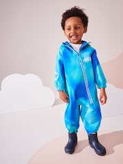 Blue Waterproof Fleece Lined Puddlesuit (3mths-7yrs) - Image 1 of 9