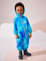 Blue Waterproof Fleece Lined Puddlesuit (3mths-7yrs) - Image 2 of 9