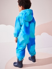 Blue Waterproof Fleece Lined Puddlesuit (3mths-7yrs) - Image 3 of 9