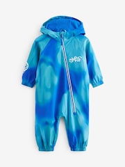 Blue Waterproof Fleece Lined Puddlesuit (3mths-7yrs) - Image 6 of 9