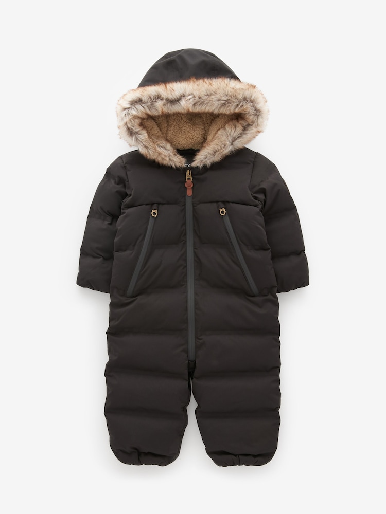 Black Waterproof Snowsuit (3mths-7yrs) - Image 1 of 5