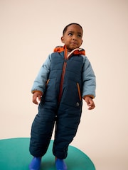 Blue Colourblock Snowsuit (3mths-7yrs) - Image 2 of 10