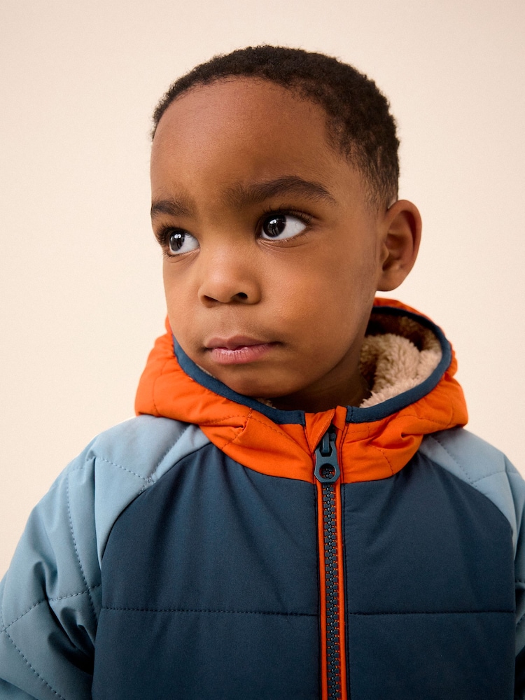 Blue Colourblock Snowsuit (3mths-7yrs) - Image 4 of 10