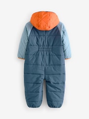 Blue Colourblock Snowsuit (3mths-7yrs) - Image 7 of 10