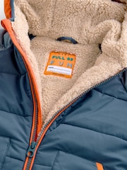 Blue Colourblock Snowsuit (3mths-7yrs) - Image 8 of 10