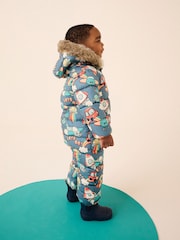 Grey Space Print Snowsuit (3mths-7yrs) - Image 4 of 8