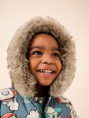 Grey Space Print Snowsuit (3mths-7yrs) - Image 5 of 8