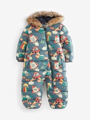 Grey Space Print Snowsuit (3mths-7yrs) - Image 6 of 8