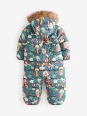 Grey Space Print Snowsuit (3mths-7yrs) - Image 7 of 8