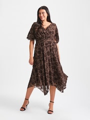 Scarlett & Jo Brown Julie Hanky Hem Dress - Image 1 of 4