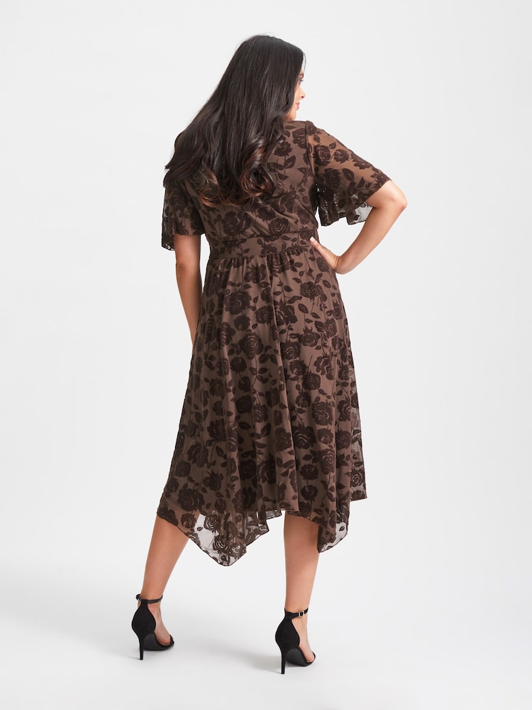 Scarlett & Jo Brown Julie Hanky Hem Dress - Image 2 of 4