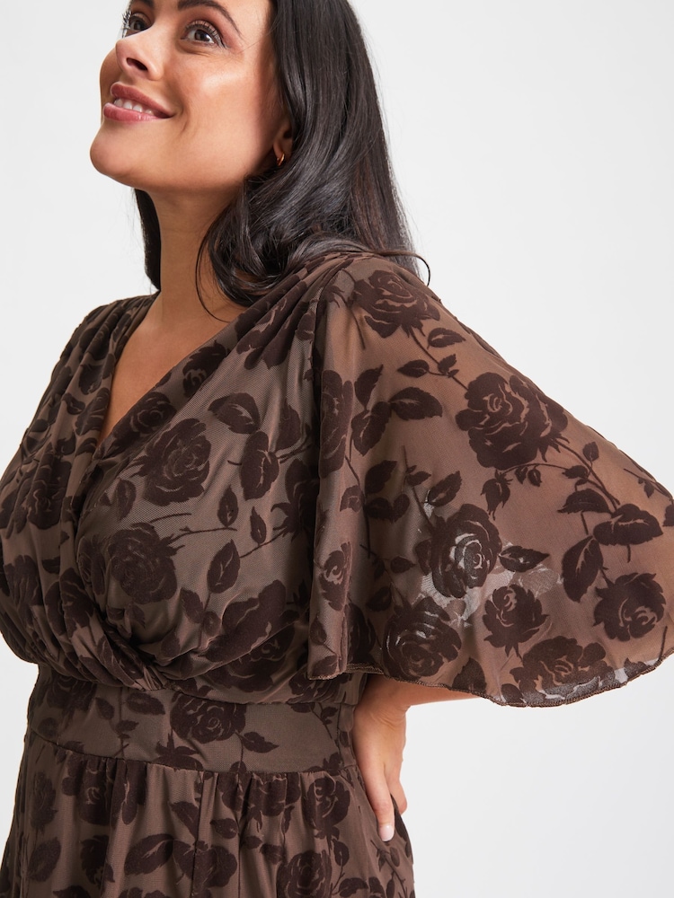Scarlett & Jo Brown Julie Hanky Hem Dress - Image 4 of 4