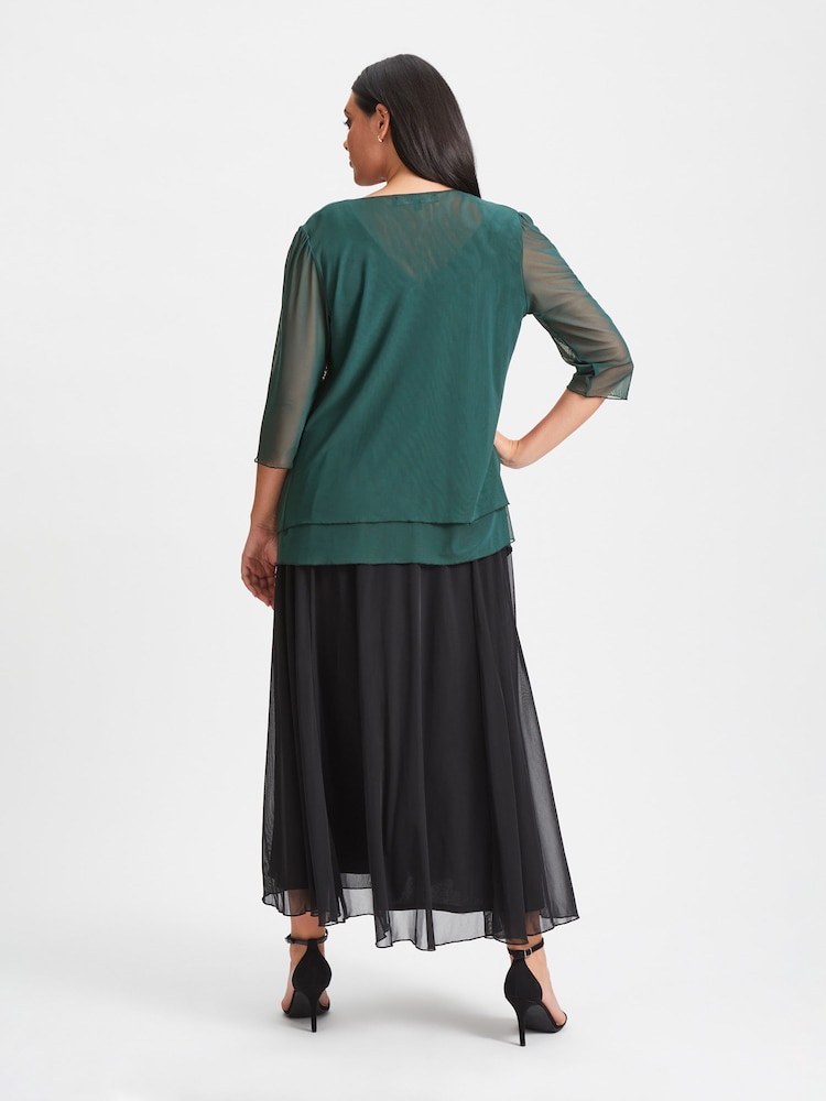 Grün - Scarlett & Jo Waterfall Layered Shrug - Bild 2 von 4