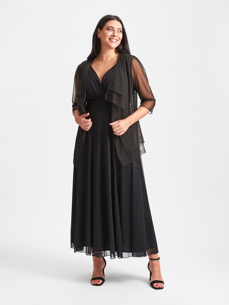 Schwarz - Scarlett & Jo Waterfall Layered Shrug - Bild 1 von 4