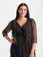 Schwarz - Scarlett & Jo Waterfall Layered Shrug - Bild 4 von 4