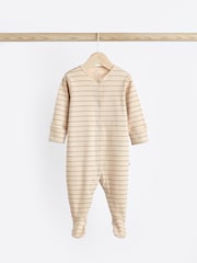 Neutral Baby 100% Cotton Sleepsuits 3 Pack (0mths-2yrs) - Image 4 of 12