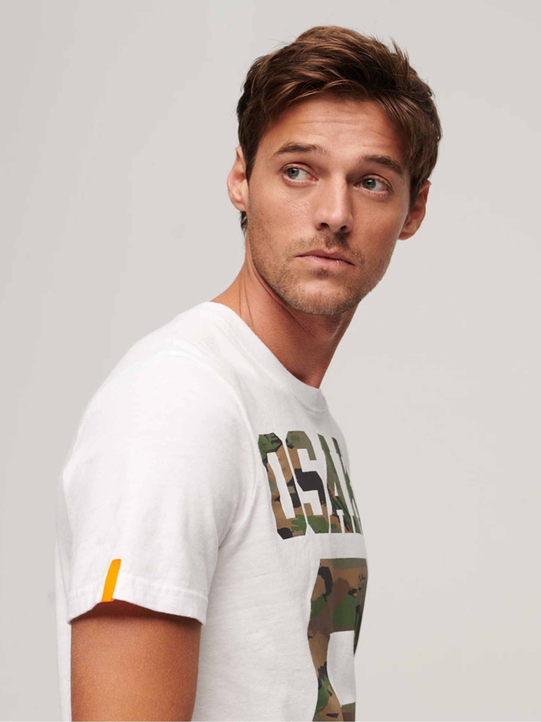 Buy Superdry White Osaka 6 Camo Standard T-Shirt from Next USA