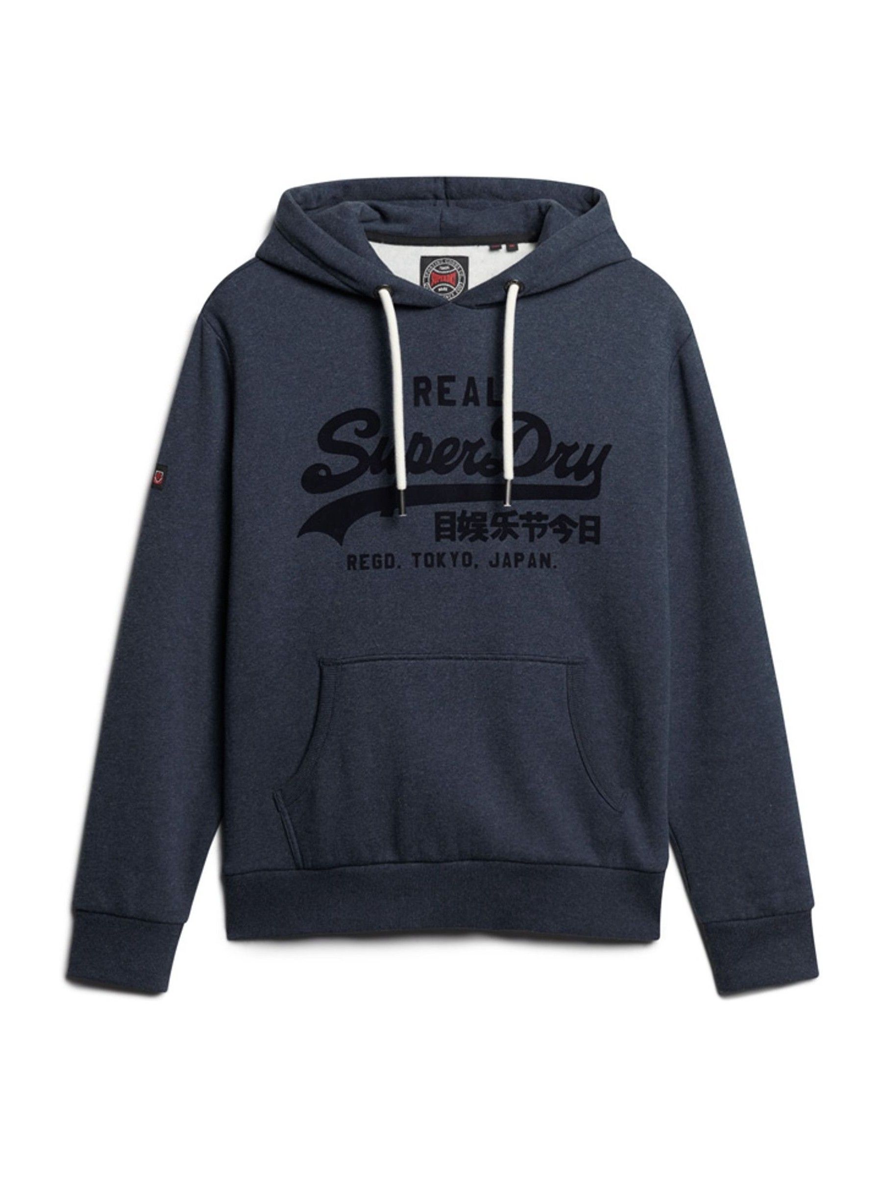 Buy Superdry Blue Tonal Vintage Logo Hoodie from Next USA