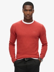 SUPERDRY Orange Essential Crew Jumper - Image 1 of 6