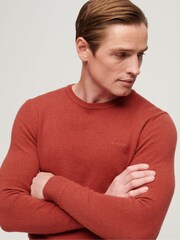 SUPERDRY Orange Essential Crew Jumper - Image 3 of 6
