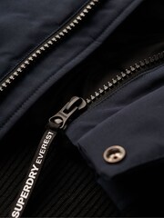 Superdry Blue Hooded Everest Puffer Bomber Jacket - Image 6 of 7