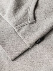 Superdry Grey/White Athletic College Graphic Zip Up Hoodie - Image 5 of 5