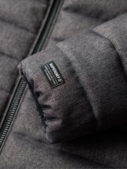 Superdry Grey Hooded Fuji Herringbone Jacket - Image 5 of 6