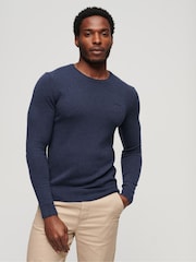 SUPERDRY Blue Essential Crew Jumper - Image 1 of 6