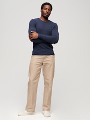 SUPERDRY Blue Essential Crew Jumper - Image 2 of 6
