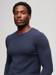SUPERDRY Blue Essential Crew Jumper - Image 3 of 6