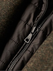 Superdry Green 2 In 1 Wool Town Coat - Image 5 of 6