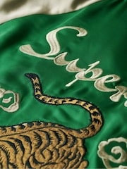 Superdry Green Sukajan Embroidered Bomber Jacket - Image 6 of 6