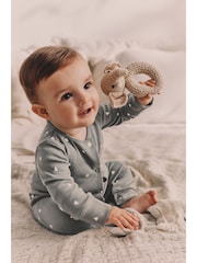 Black/Grey Baby Footless Sleepsuits 4 Pack (0mths-3yrs) - Image 12 of 14