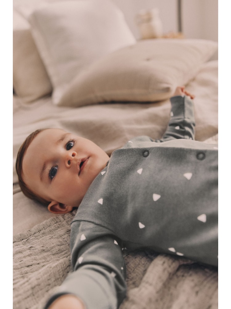 Black/Grey Baby Footless Sleepsuits 4 Pack (0mths-3yrs) - Image 14 of 14