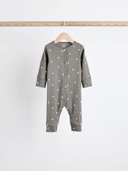 Black/Grey Baby Footless Sleepsuits 4 Pack (0mths-3yrs) - Image 2 of 14