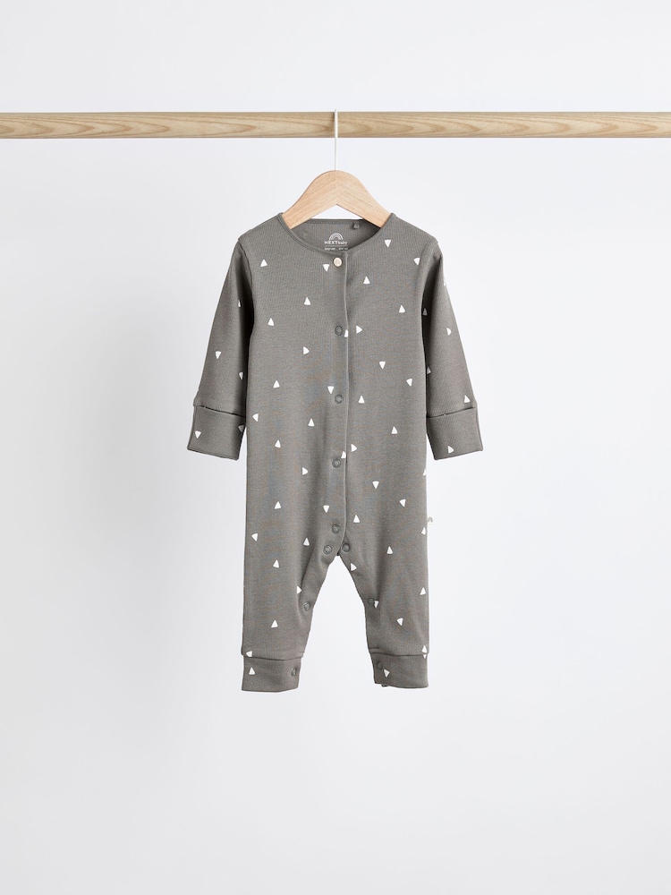 Black/Grey Baby Footless Sleepsuits 4 Pack (0mths-3yrs) - Image 2 of 14