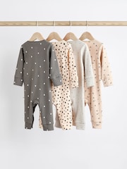 Black/Grey Baby Footless Sleepsuits 4 Pack (0mths-3yrs) - Image 6 of 14
