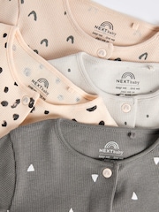 Black/Grey Baby Footless Sleepsuits 4 Pack (0mths-3yrs) - Image 8 of 14
