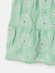 Joules Girls' Playtime Green Tiered Woven Top - Image 4 of 5