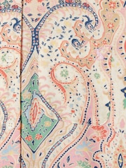 Joules Girls' Edith Pink Paisley Shirt With Linen - Image 5 of 5