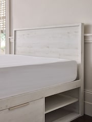White Oak Effect Bronx Platform Bed Frame with Storage - Image 6 of 8