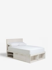 White Oak Effect Bronx Platform Bed Frame with Storage - Image 7 of 8