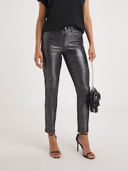 JD Williams Metallic 24/7 Slim Leg Jeans - Image 1 of 4